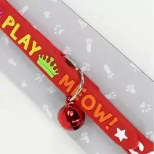 [반려] 고양이 고무 레드 더비 길이 방울 목걸이 신축성 1P