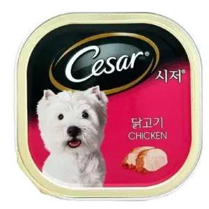 [반려] 1박스 100g 간식 24개 강아지 애견간식 캔 시저 닭고기 통조림 강아지간식
