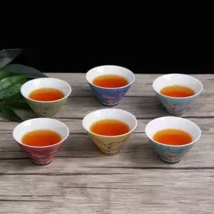 은플 레트로 플라워 다기 찻잔 70ml 6p세트 매화 사케