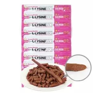 [반려] 강아지 엘라이신 영양 1P 스낵 10개입 간식 스틱 연어