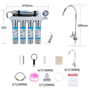 가정용 주방 초미세 여과 정수기, 수도꼭지형 스테인리스 직수 정수 필터 시스템