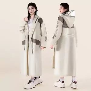 레인코트 오버핏 후드 롱