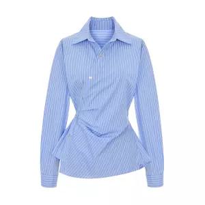 [페이지플린] 백밴딩랩카라블라우스_P6ABL036C