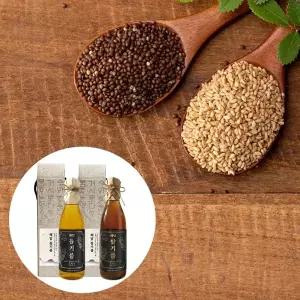 해달 참기름 350ml 1병 + 들기름 350ml 1병 개별케이스