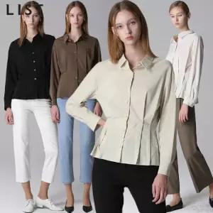 리스트 게더 플리츠 라인 셔츠