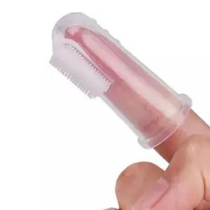 실리콘 반려동물 손가락 칫솔 구강 강아지 손가락 칫솔 치아 관리