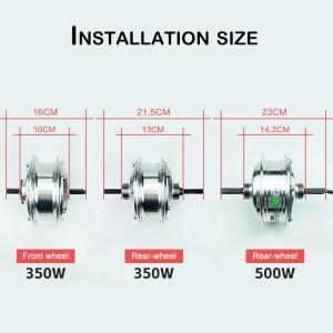 36v48v500w350w 수정 전력 보조 전기 자전거 모터 휠 앞 바퀴 뒷 액세서리