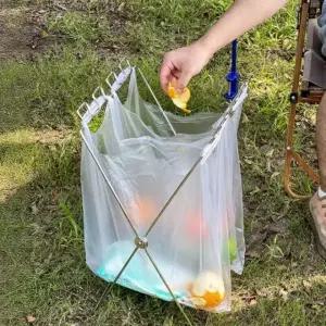 쓰레기 봉투 거치대 주방 정리대 접이식 봉투 걸이