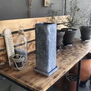 화분 시멘트 빈티지 긴 정사각 10x10x30cm