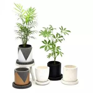 화분 시멘트 테라조 원형 대리석무늬 11x11cm