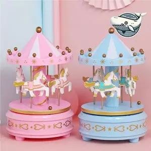 빈티지 감성 회전목마 오르골 아기 방 꾸미기