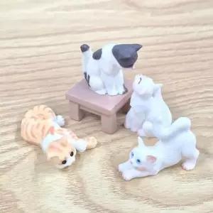 고양이 미니어쳐 장식 인형 5종 세트