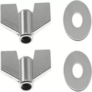RLECS 2pcs 스테인리스 스틸 퀵 릴리스 드럼 심벌 스탠드 윙넛 액세서리용 와셔
