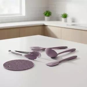 실리콘 조리도구 5종 세트 주방용품 뒤집개 국자 요리 도구 모음