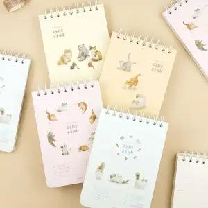 핑크풋 둥글냥 다이어리 2025 먼슬리 위클리 스케줄러 노트