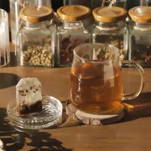 내열유리 홈카페 티머그잔 투명 유리컵 300ml 카페용 티잔