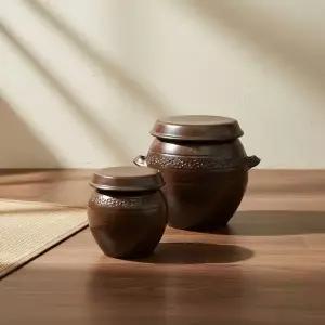 [셀러에이드]영암 현관 소금단지 풍수 인테리어 소품 미니 장독대 항아리 1호 2호