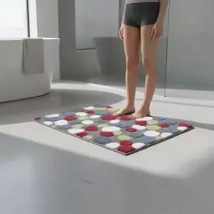 자카드 자갈 모양 욕실 발매트 현관 입구 매트 40x60 인테리어 러그