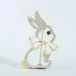 보석 여성 패션 데일리 토끼 포인트 큐빅 브로치 브러치