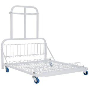 드라이든 아트 캔버스 보관 랙 및 프레임 키퍼, 이동식 카트, 캐스터 및 핸들이 있는 대형 바닥 모델 - 33인치 x 25.5인치 x 30.5인치 - 흰색