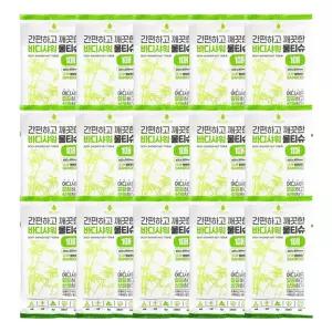 간편 대나무 샤워 물티슈 특대 1매 15P 캠핑 휴대용