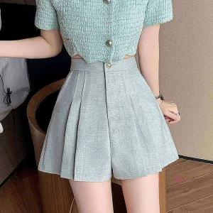 치마반바지 주름정장바지 반바지슬렉스숏팬츠jkl982