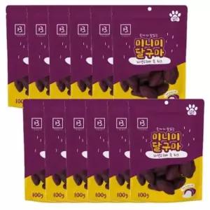 [반려] 스낵 강아지 미니미 자색고구마 12P 치즈 간식 100g