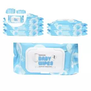 맑음한소끔 두꺼운 엠보싱 캡형 물티슈 72매 6팩