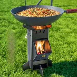 로켓형 휴대용 캠핑화로 숯 스토브 취사 화목난로 석탄 야외 강철 접이식