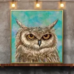 부엉이그림 액자 50G OWL1 풍수그림 돈들어오는 풍수그림