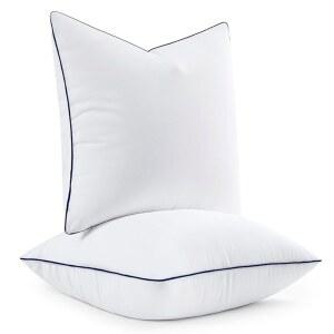 MILLEE 24x24 유로 베개 삽입물, 푹신한 다운 대체 충전 팩 2개, 침대 소파 소파 소파용