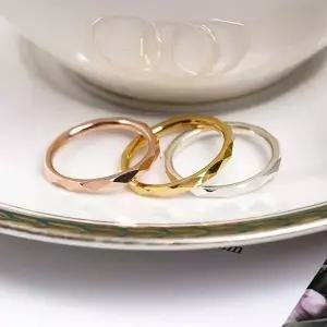 (실버) 심플 컷팅 반지(두께 2mm)