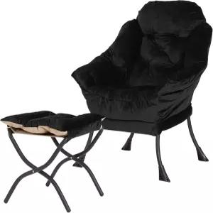 접이식 오스만 의자 거실 액센트 컨템포러리 라운지 팔걸이가 있는 싱글 스틸 프레임 레저 소파 사이드