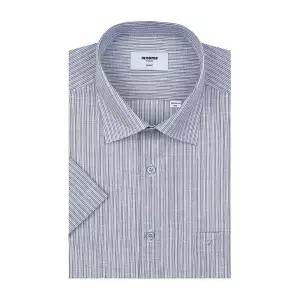 [롯데백화점]레노마 (사은품 양말) 린넨 혼방 멀티스트라이프 반소매 일반핏셔츠 RPUSG0253GY