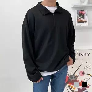 맨투맨 다니스 남자 반집업 밴딩 맨투맨