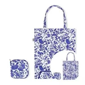 ( )태국 나라야 접이식 장바구니 블루 여행 휴대용시장가방