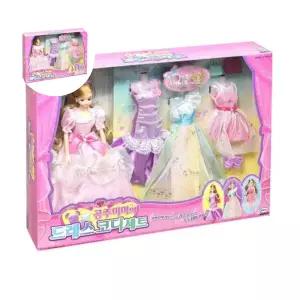 패션 인형 역할놀이 공주미미 드레스코디 세트