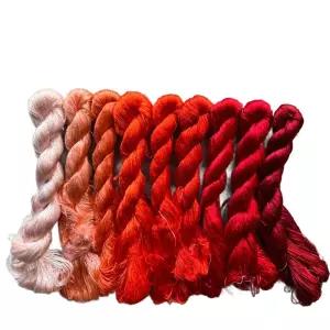 천연 뽕나무 벨벳 레드 재봉실 타래 명주실 실크 장인 자수 5