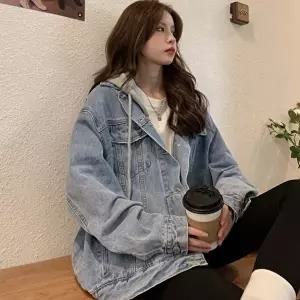 연청 데님자켓 후드 탈부착 투인원 아우터 (HSJ-WFGVCOR)