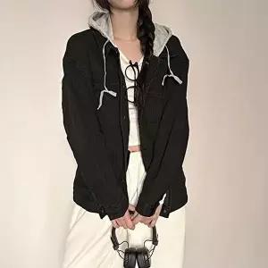 2컬러 데일리 여성 루즈핏 데님 후드 청자켓 (HSJ-WFG4SRP)