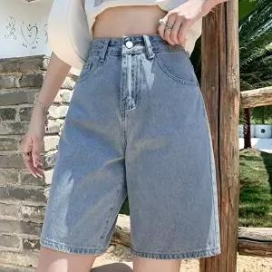 여성 간절기 여름 데님팬츠 반바지 진청 연청 청바지 (HSJ-WEC7696)