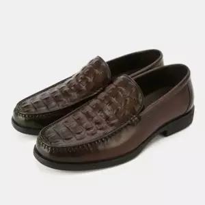 남자구두 빌리버스 남성 가죽 로퍼 악어문양 수제 소가죽 GS258