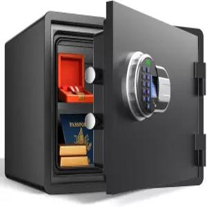 가정 사무실 자물쇠 상자 지문이 있는 캐비닛 무음 모드 방지를 위한 방화 및 방수 생체 인식 금고의