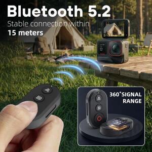 Insta360 X5 X4 X3 X2 Insta 360 Ace Pro 2 GoPro 13 12용 블루투스 리모컨, 사진 촬영 셔터 릴리즈 버튼
