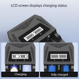 지능형 LCD 배터리 충전기 1/2 슬롯 듀얼 18650 4.2V 충전식 리튬 배터리 1.2V NI-MH AA / AAA 배터리