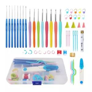 패키지 플러그 인기 세트 마크 가위 53P 바늘 추천템 코바늘 뜨개질 수납박스