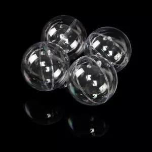 투명 플라스틱 볼 4p 10cm 캡슐 공 아크릴공 구 뽑기 둥근 이벤트용품