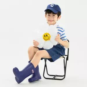 네파키즈 스퀘어 사이드 레인부츠 네이비 KJGEC03S-NVY