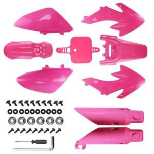 포크 서스펜션 가드 커버가 있는 PR BAT 7 PC CRF50 플라스틱 펜더 키트 XR50 페어링 모터 완비 바디 워크 CRF 50 XR SDG SSR 107 110 125 피트 더트 바이크용