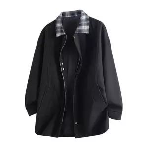 남친 빈티지 가을 캐주얼 모직 하프 코트 라이트 재킷 빅사이즈 트렌치 원픽3